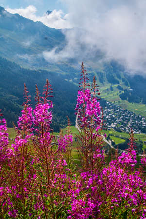 verbiers in valais in swissの写真素材