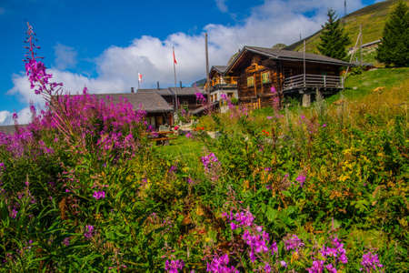 verbiers in valais in swissの写真素材
