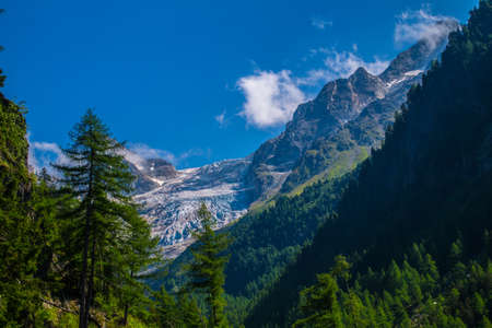 the trient in haute savoie in swissの写真素材