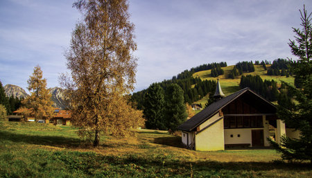 pass of mosses, la lecherette in vaud in swissの写真素材