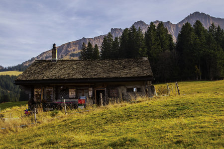 pass of mosses, la lecherette in vaud in swissの写真素材