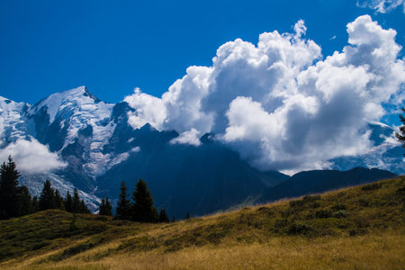 Beautiful mountain landscape in Cordillera Huayhuash, Peruの写真素材