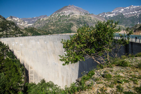 Dam in Pyrenees, Huesca, Aragon, Spainの写真素材