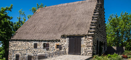 Old church in the village of Hluboka, Slovakia.の写真素材