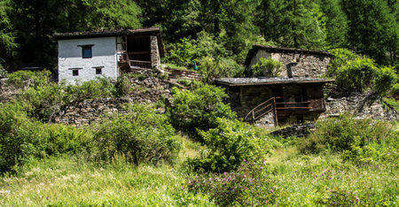 Old house in the village of Goynukovo, Bulgariaの写真素材