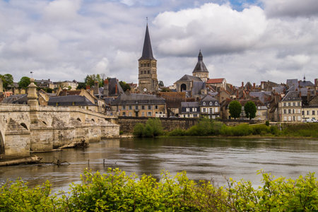 charity on loire in nievre in burgundyの写真素材