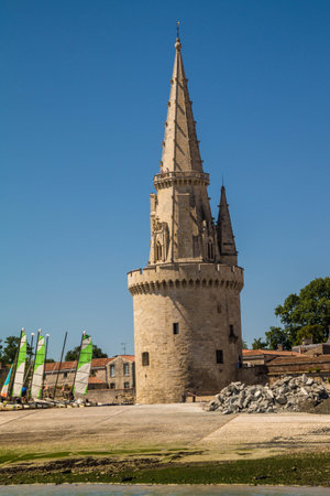 la rochelle in charente maritime in franceの写真素材