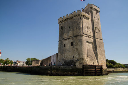 la rochelle in charente maritime in franceの写真素材