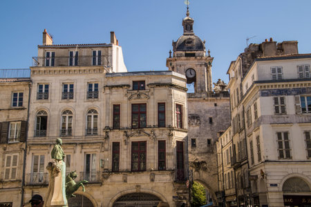la rochelle in charente maritime in franceの写真素材
