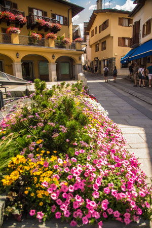 courmayeur in val aosta in italyの写真素材