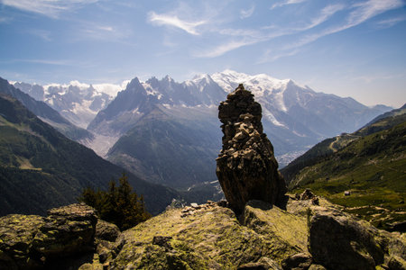 posettes in chamonix in haute savoie in franceの写真素材