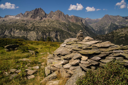 peclerey in chamonix in haute savoie in franceの写真素材