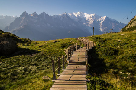 la chavanne in flegere in chamonix in haute savoie in franceの写真素材