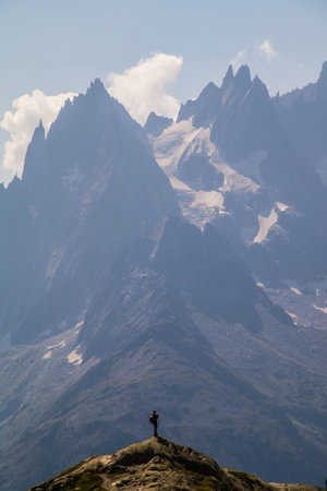 chamonix in haute savoie in franceの写真素材