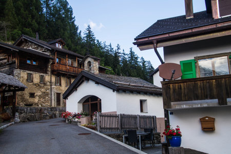 gietroz in valais in switzerlandの写真素材