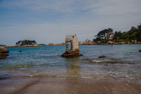Ploumanac'h is Perros-Guirec is CÃ´te d'Amor is Franceの写真素材