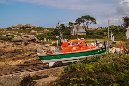Ploumanac'h is Perros-Guirec is CÃ´te d'Amor is Franceの写真素材