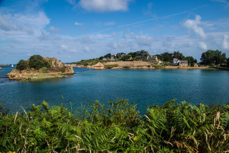 ile of brehat is cote dâamor is franceの写真素材
