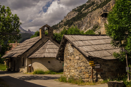 plampinet, nevache, hautes alpes, franceの写真素材