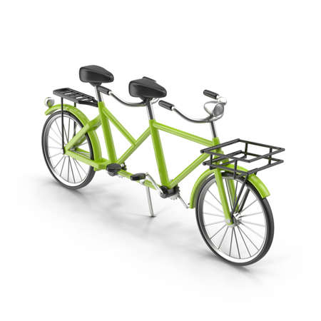Tandem Bicycle model 3d renderingの写真素材