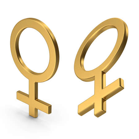 female gender symbol 3d renderingの写真素材