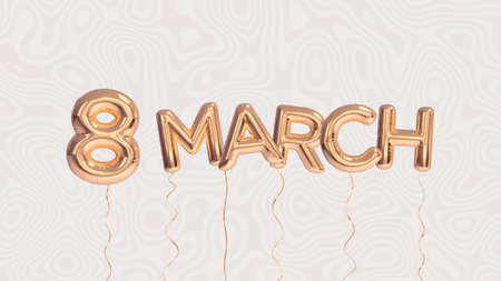 Happy women's day card design 3d illustrationの写真素材