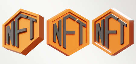 crypto icon set design 3d renderingの写真素材