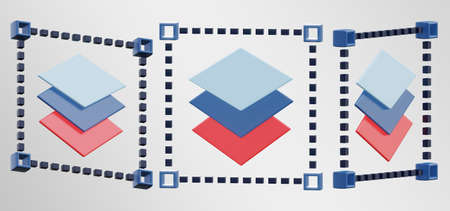 layer design ui icon 3d rendering
