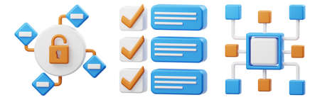 infographic icon set on isolated background 3d renderingの写真素材