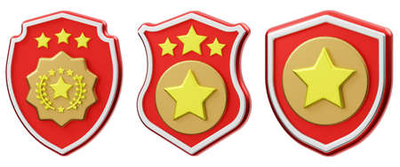 rewards icon set on isolated background 3d rendering