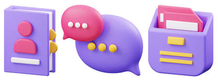 home screen icon set on white isolated background 3d renderingの写真素材