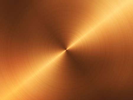 circular brushed gold with light beamの写真素材