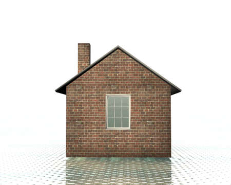 3d house model isolated on a whiteの写真素材