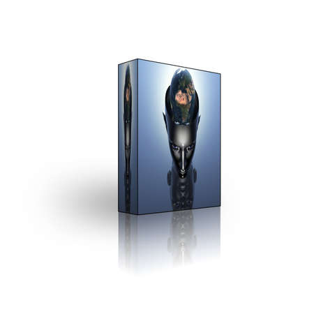 blank CD DVD box template isolated on white