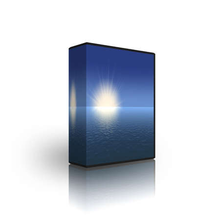 blank CD DVD box template isolated on white