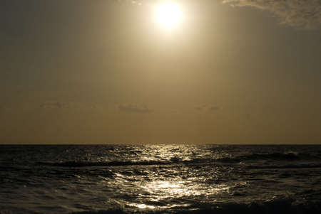 nice Sunset in Mediterranean Sea, Turkeyの写真素材