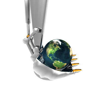 earth and excavator creative backgroundの写真素材