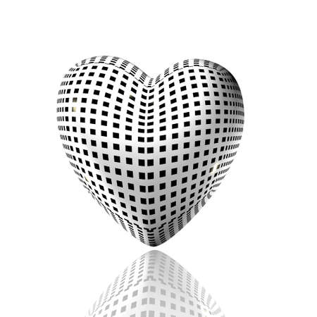 love heart isolated on a white backgroundの写真素材