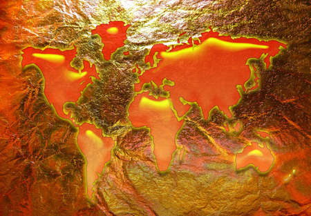 colorful world geographical map silhouetteの写真素材