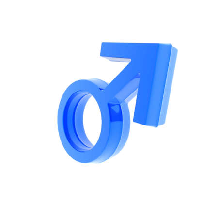 mars symbol isolated on a white backgroundの写真素材