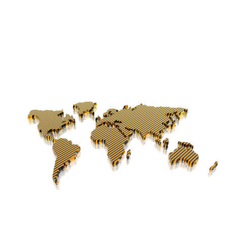 3d model of the geographical world mapの写真素材