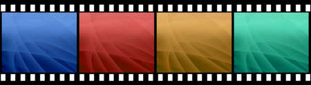 film stripe with 4 images isolated on a whiteの写真素材