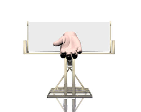 blank billboard ready for your text isolated on a whiteの写真素材