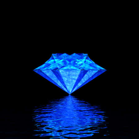 cool bright diamond brilliant with reflectionの写真素材