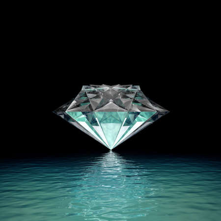 cool bright diamond brilliant with reflectionの写真素材