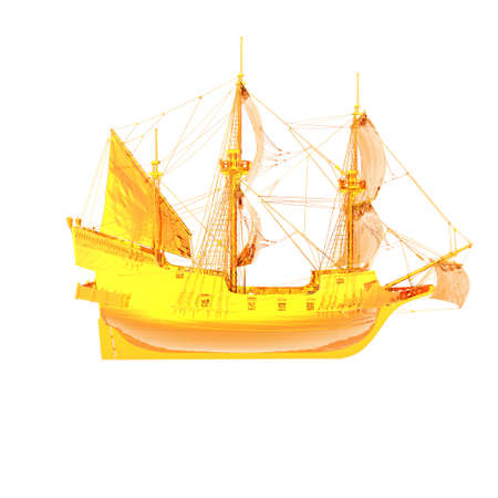 Sailing vessel in the seaの写真素材