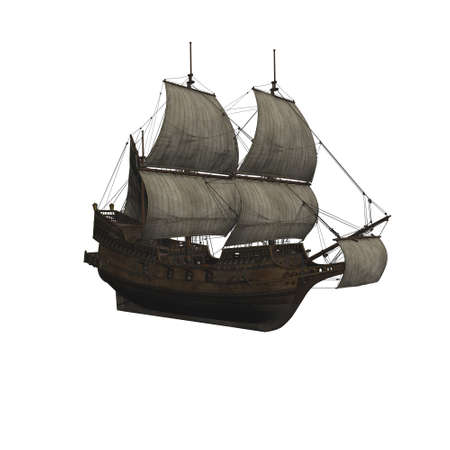 Sailing vessel in the sea