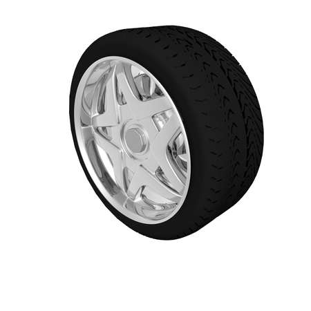 tire wheel isolated on a white backgroundの写真素材