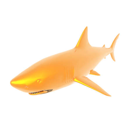 shark isolated on a white backgroundの写真素材