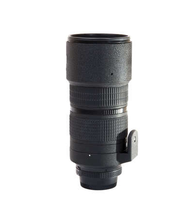 camera lens isolated on a white backgroundの写真素材